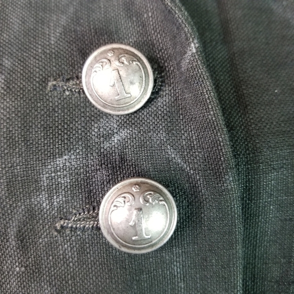 Vincent Jalbert canvas military jacket Art To Wear Avant Garde Handmade France - Picture 5 of 14